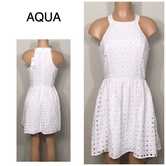 Aqua Dresses & Skirts - AQUA white dress. Runs small. NWT